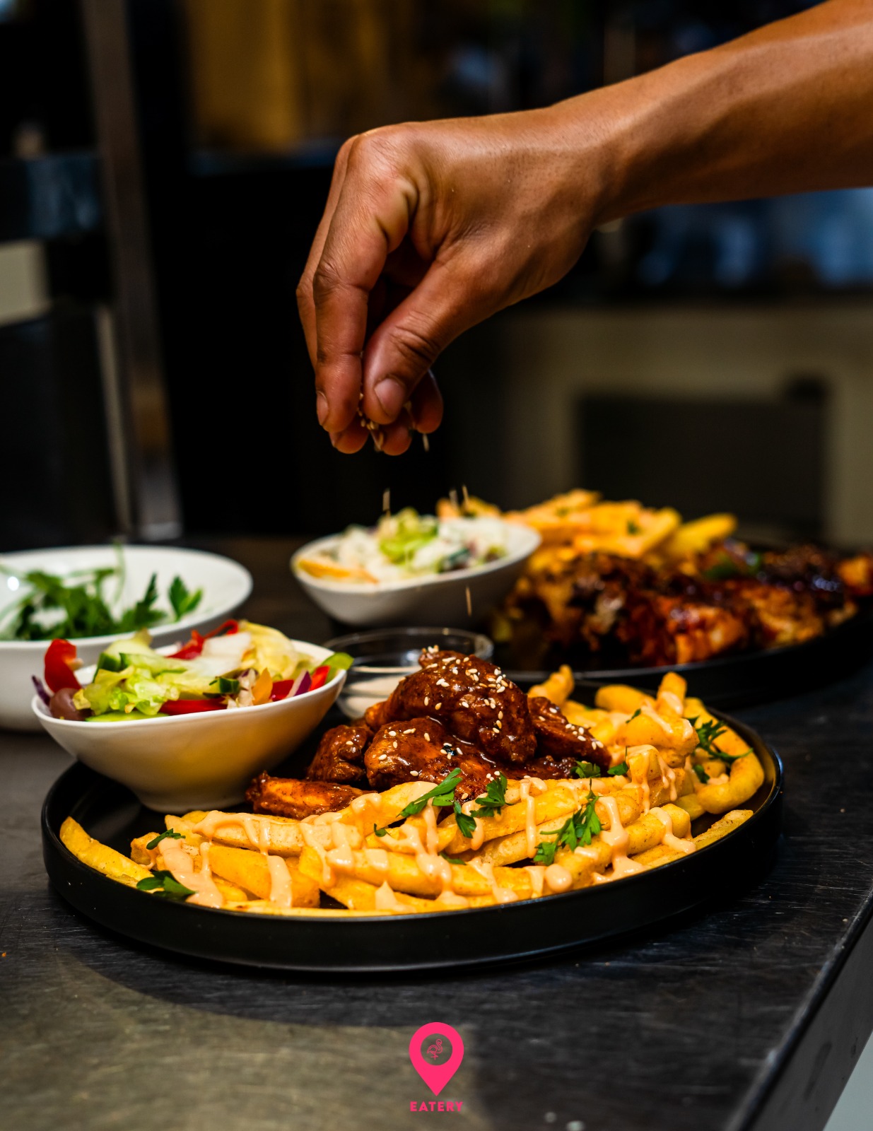 Delicious bar snacks and appetizers