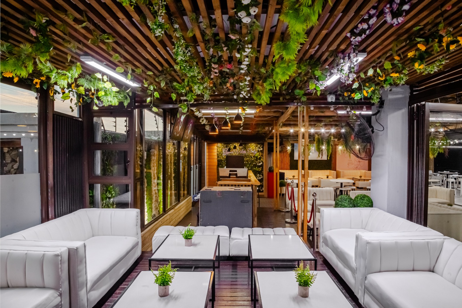 Modern restaurant interior with comfortable seating